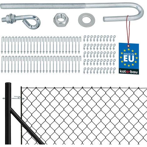 KOTARBAU® Lot de 50 Tendeurs Grillage M6, Tendeur Cable, Acier Galvanisé, Tendeur Fil de Fer Cloture, Tendeur de Fil Ouvert avec Vis de Fixation Fermée (1/5)