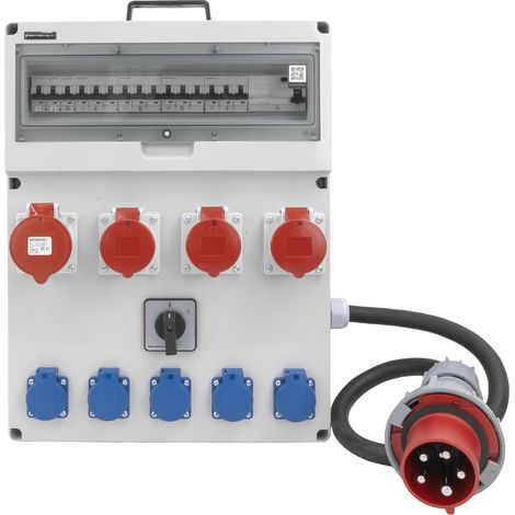 Cuadro de obra 63A 5 tomas Schuko 230V CEE con cable (1/5)