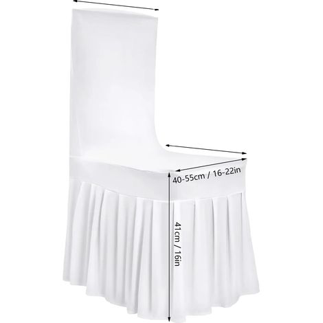 Fundas para sillas extraíbles y lavables, diseño elegante, color blanco. (1/2)