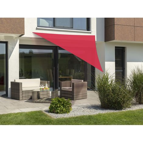 Voile d'ombrage Rouge 360 x 360 x 360 cm Triangulaire 240-77 Polyester 0,5 kg (1/2)