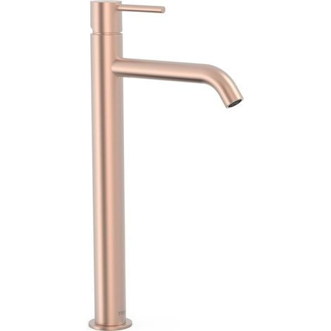 TRES 26230801OPM STUDY EXCLUSIVE Grifo Monomando XXL Para Lavabo Oro Rosa Mate - ref: 26230801OPM