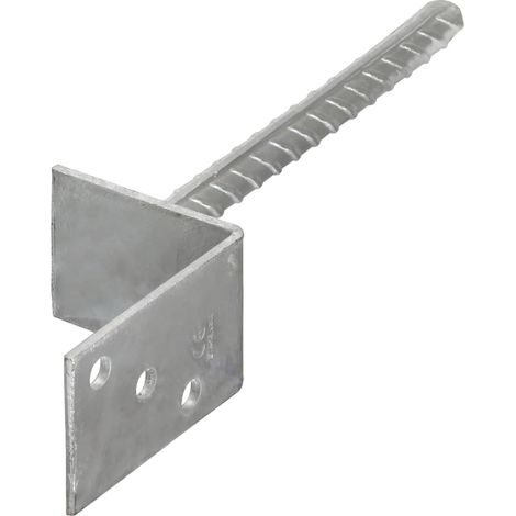 Maison Exclusive - Ancoraggi per recinzione 12 pz argento 8x6x30 cm acciaio zincato