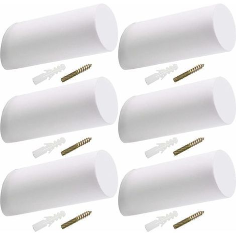 Crochet en Bois, Patère Bois, Crochets Muraux en Bois Patère Porte Manteau Crochet Mural Blanc pour Suspendre Les Manteaux, Chapeaux, Vestes, Sacs( 6 pcs Blanc) (1/5)