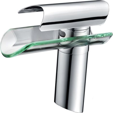 Robinet de piscine cascade en laiton – finition chromée – tuyaux d'eau non inclus – eau chaude et froide