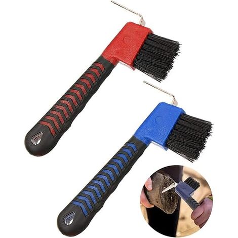 Hoof Pick with Brush, Hoof Scraper for Horses, Horse Foot Cure Foot, Horses Choice Breeders (1/2)