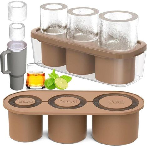 Moule à glaçons en silicone pour gobelets de 590 ml, 890 ml et 1210 ml, démoulage facile, réutilisable, café (1/5)
