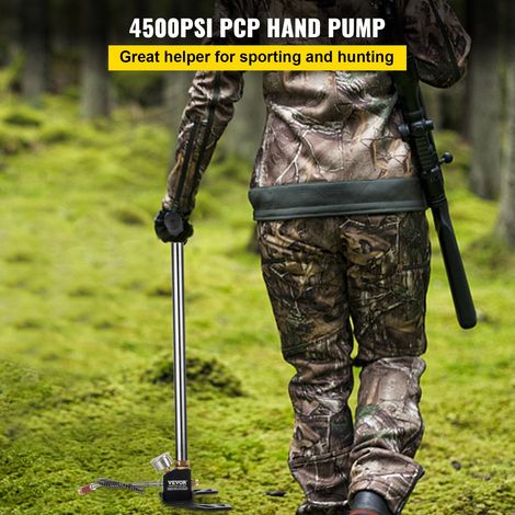 Pompe à Pied 0-4500 psi, Pompe à Pneumatique à 3 Étages Haute Pression, Gonfle-Pneu pour Vélo, Pistolets à Air Comprimé, Paintball,… (1/5)