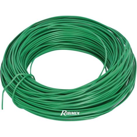 Fil Acier Plastifié 25m - D. 2,2 mm - Revêtement PVC Vert - Résistant et Durable - Fiable - D-Work