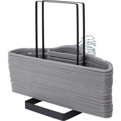 ZOLGINAH Organizador de almacenamiento de perchas Apilador de perchas de metal de 30 cm de alto Organizador de almacenamiento de perchas extraíbles Ahorro de espacio para armario de lavandería
