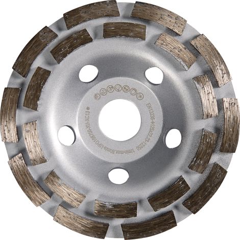 Meule boisseau diamantée universelle 125mm béton/enduit/chape/colle à carrelage 22,23mm D 426 TW (1/2)