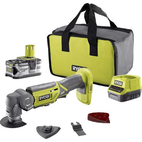 RYOBI Outil multifonctions 18V One+ LithiumPlus - 1 batterie 4.0Ah - 1 chargeur rapide - R18MT-140S