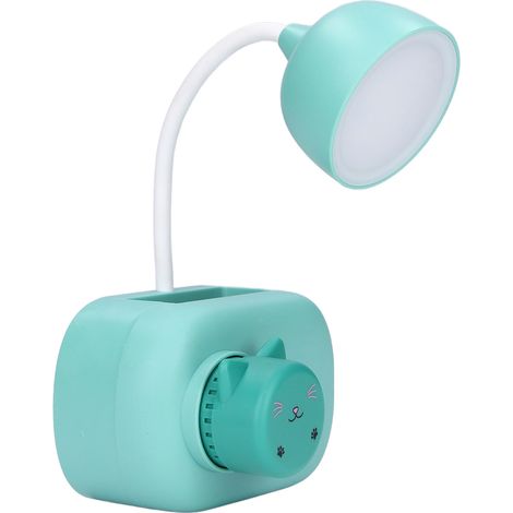 Lampe de bureau pliable, portable et élégante avec tuyau flexible, idéale pour les dortoirs et les bureaux (E39, bleu chaton). (1/5)