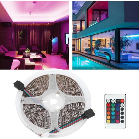 Bande lumineuse décorative 300 LED RGBW 5050 USB avec télécommande, 16 couleurs et 4 modes d'éclairage pour la décoration intérieure (1/5)