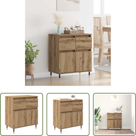 Buffet chêne -  Buffet Chêne artisanal 60 x 35 x 70 cm Bois d'ingénierie et fer (1/5)
