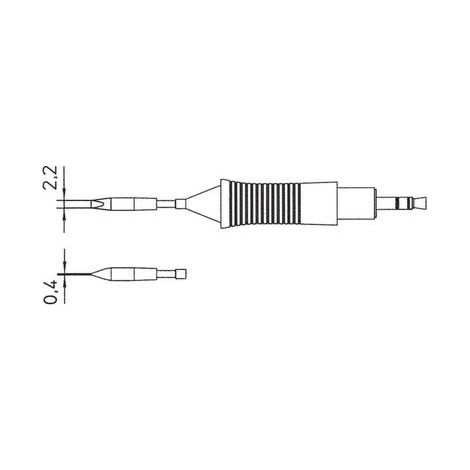 Weller RT8 punta cincel 2.2 mm para soldadura profesional