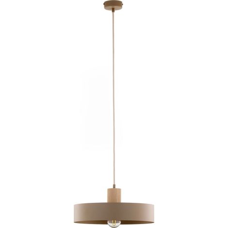 Suspension scandinave beige et bois RIF WOOD Sigma Lighting 1xE27 15W (1/5)