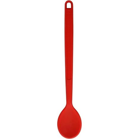 1 Cuillère De Cuisine Silicone Manche Long Anti-rayures 30,5 Cm Pour Pâtisserie