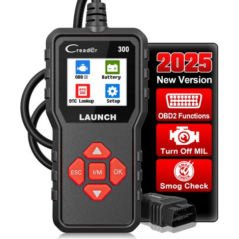 LAUNCH CR300 Mehrmarken-Kfz-Diagnosegerät, universelles OBD2-Kfz-Diagnosegerät (Französisch), Motorfehlercode-Lesegerät, kompatibel mit allen OBD2-Fahrzeugen ab Baujahr 2000