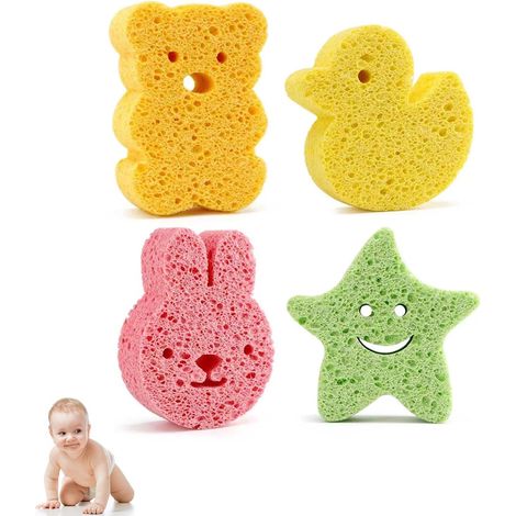 Éponges de bain bébé douces et sûres en forme d'animaux, massage du bain haute performance (1/5)