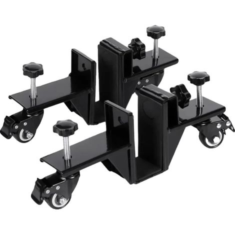 Carro para puertas correderas, acero Q235, capacidad de carga de 800 kg, ancho ajustable de 0 a 48 mm, ruedas giratorias con bloqueo de 360°, ideal para la instalación de puertas. (1/5)
