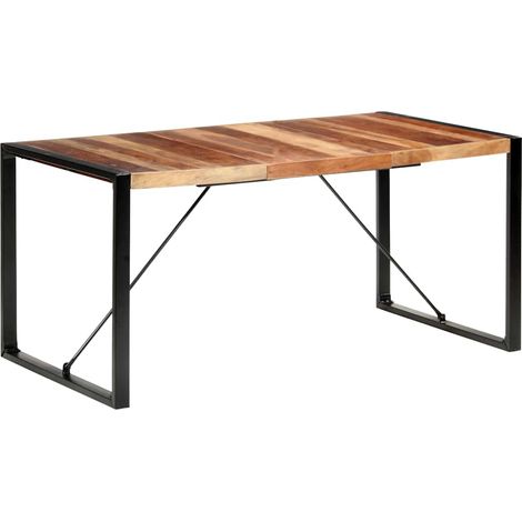 vidaXL Table à manger 160x80x75 cm bois massif (1/5)
