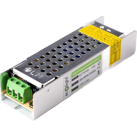 LED-Netzteil 36W 12V DC 3A IP20 schlank 100x30x21