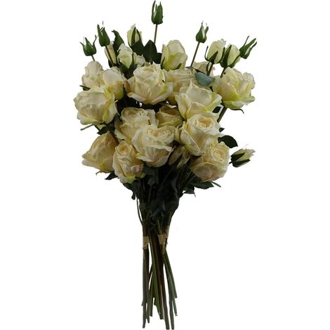 6 x 60cm Cream Rose Artificial Flowers (1/5)