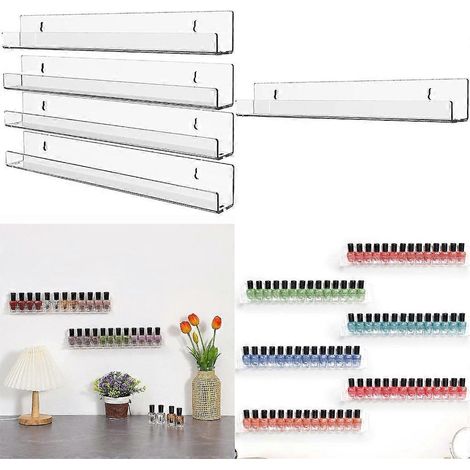 Présentoir mural pour vernis à ongles, étagère en acrylique, organisateur et support pour la maison (1/4)