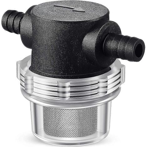 Crépine de pompe à eau, raccord cannelé 3/8 pouce, crépine en ligne à visser pour pompe à eau 12 V CC 80 psi (1/5)