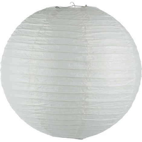 Lanterne sphérique en papier blanc – Diamètre 45 cm – Légère et décorative – Idéale pour fêtes, mariages ou décoration intérieure (1/4)
