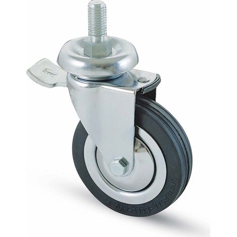 Avo RUOTA GIREVOLE PER MOBILI+FRENO art.155BISB mm. 80-perno M12x30 4.00 pz