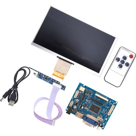 Kit d'écran LCD TFT 7 pouces 1024600 HDMI VGA pour Raspberry Pi 3/2