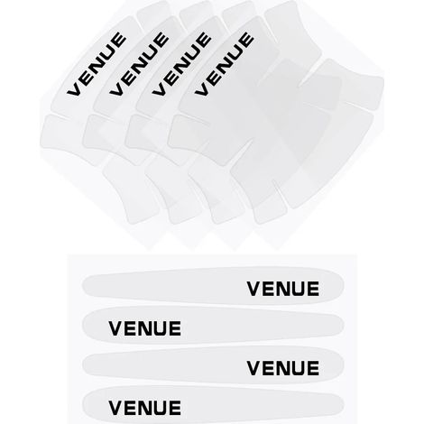 (Convient pour VENUE) Autocollant transparent pour poignée de voiture, accessoire extérieur auto, compatible avec Hyundai Getz, GRANDEUR, NEXO, PALISADE, SANTAFE, STAREX, TIBURON et VENUE (1/4)