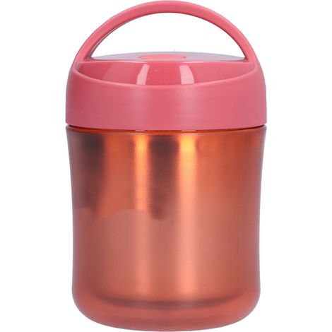 Boîte isotherme 500 ml en acier inoxydable 304 et silicone étanche, idéale pour garder au chaud votre soupe ou autre plat (rouge). (1/5)