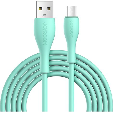 Cable de datos Joyroom Bowling S-2030M8 USB-A / micro USB 3A 2m - verde (1/5)
