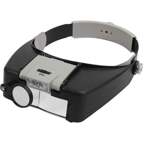 Memkey – LED-Vergrößerungsstirnband 1,5x 3x 6,5x 8x 10x – Stirnlampe mit Wechsellinsen – Für präzises Arbeiten und sorgfältige Inspektionen (1/5)