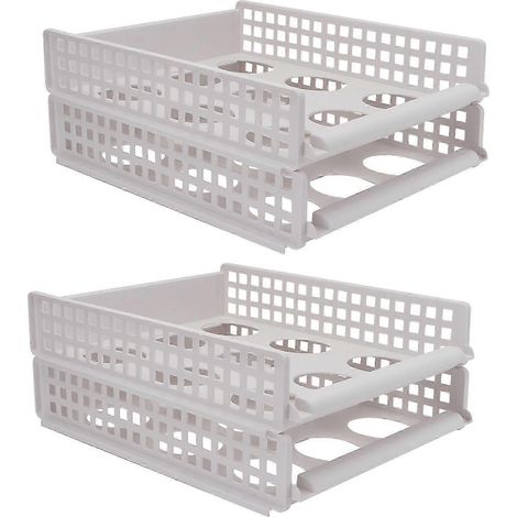 Boîtes de rangement pour armoire, en plastique, lot de 8 (1/5)