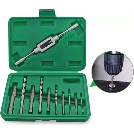 Kit Extracteur De Vis Endommagees - Acier Chrome Vanadium - Pour Vis M3 a M12 - 5 Forets 5 Tarauds 1 Cle - Boite De Rangement (1/5)