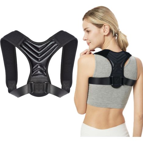 Correcteur De Posture - Sangle De Soutien Lombaire Et Épaules - Réglable Velcro - Pour Adulte Homme Et Femme - 1 Pièce (1/5)