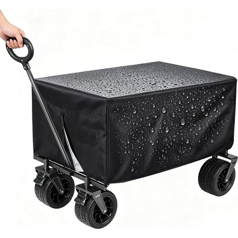 Bâche de pluie pour chariot, housse de protection universelle en tissu Oxford, housse pour chariot de jardin, housse pliable d'extérieur, imperméable et résistante à la poussière, au soleil et à la ne (1/5)