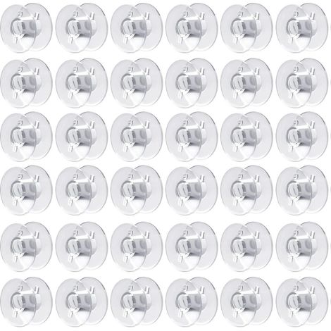 Canette - Plastique Transparente - 21.4 x 11.4 mm - Compatible Avec Machines À Coudre Standard - 60 Pièces (1/5)
