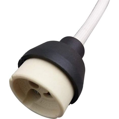 Portalampada GU10, connettore per portalampada, adattatore per LED e alogeni, base in ceramica e morsettiera - AIMOONSA (1/4)
