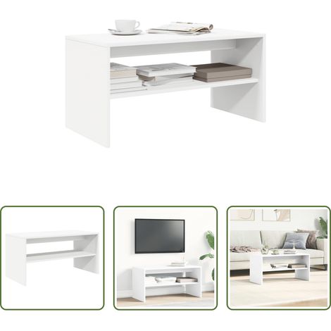 Wohnzimmer - TV-Schrank Weiß 80x40x40cm Holzwerkstoff (1/5)