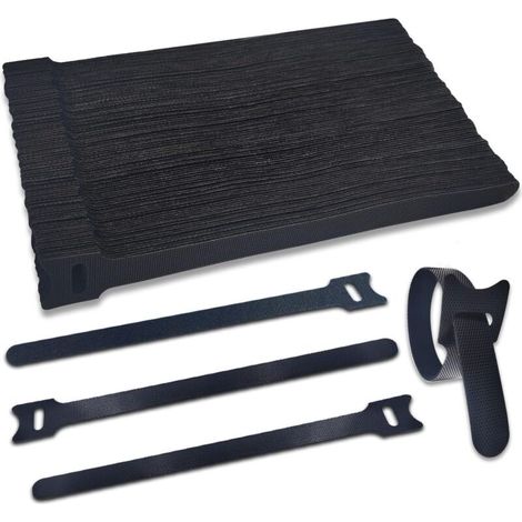 100 Pcs Cable Ties, 200mmx12mm Cable Straps, Reusable Cable Ties, Cable Storage Organizer, for Tying Cables, Sheaths, PC Wires, Electrical Wires etc (Black)