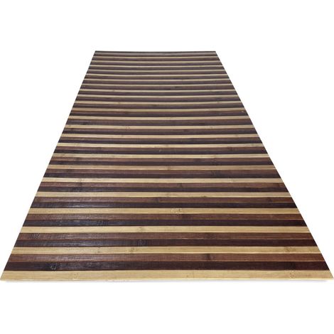 TAPPETO cucina WOODY IN legno BAMBOO MARRONE SFUMATO tutte le misure Cm. 50/55x230 o 240 (1/5)