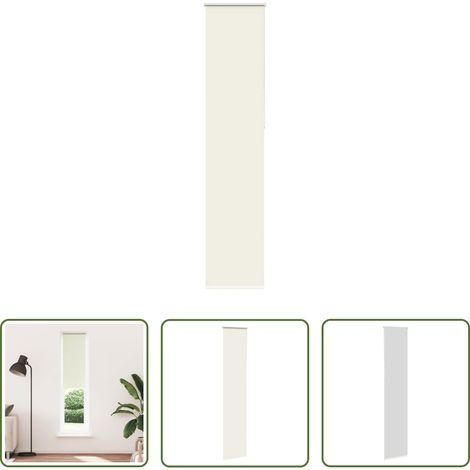 vidaXL Lichtschutz -  Verdunkelungsrollo Cremeweiß 45x230cm Stoffbreite 40,7 cm (1/5)