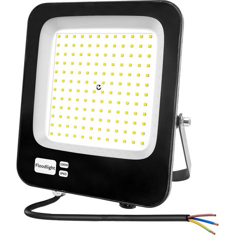 Projecteur LED Extérieur 100W, Spot LED Extérieur IP66 Etanche Luminaire Exterieur de Sécurité,6500K Blanc Froid Super Lumineux Eclairage Exterieur Murale pour Cour,Jardin,Garage,Patio,Entrée
