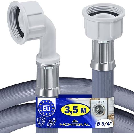 Tuyau Machine à Laver et Lave Vaisselle 3,5m avec Soupape de Ø3/4" (1/5)