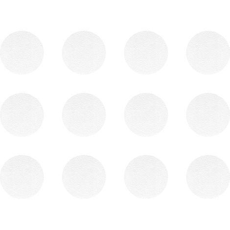 12x Cache vis adhésif autocollant diamètre 40mm protection bouchon trou obturateur meuble table chaise maison, Blanc (1/4)
