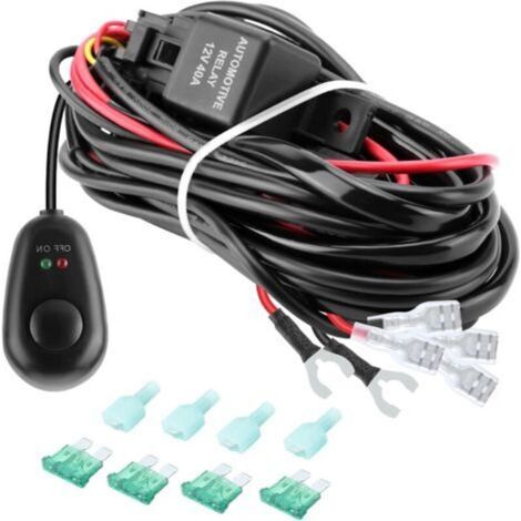 Faro LED de 12 V y 300 W, resistente al agua IP67 para coche/camión - Luz antiniebla, cableado incluido, 2 unidades - KZQ